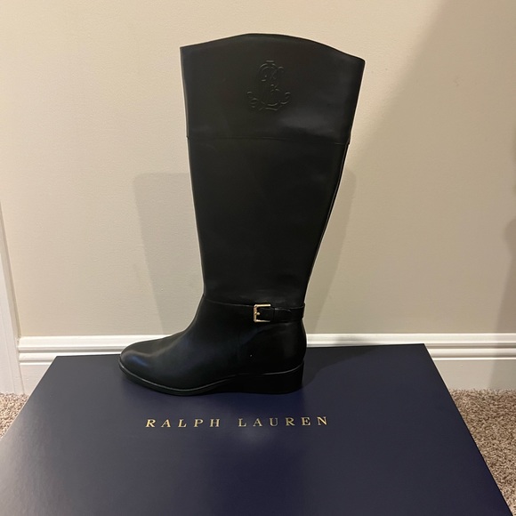 Shoes - Ralph Lauren Knee High Black Boots